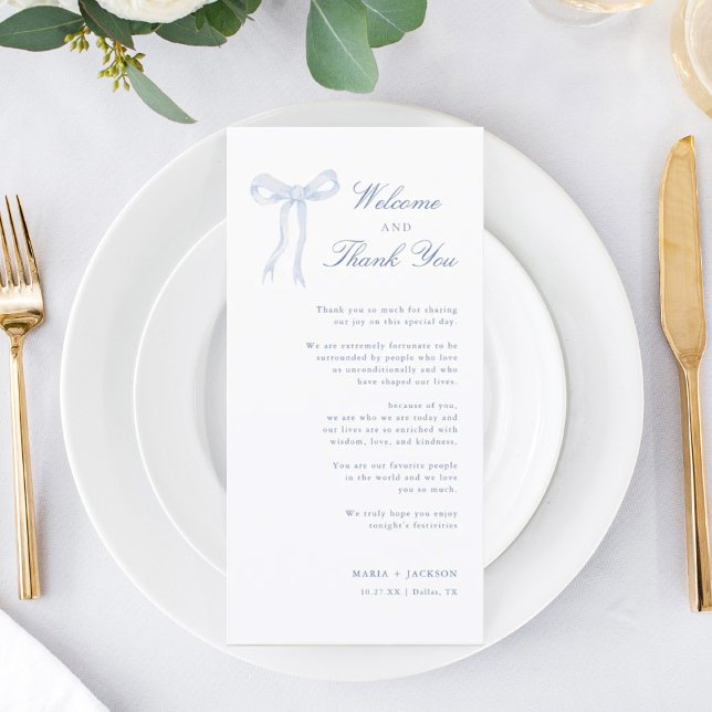 Välkomstkort för blå kupong och Tack (Skapare uppladdad)