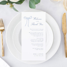 Välkomstkort för blå kupong och Tack Kort