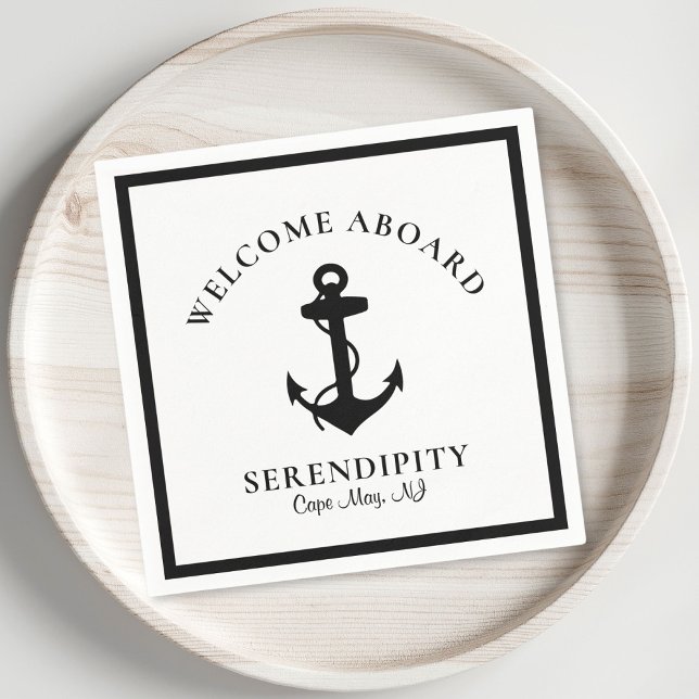 Välkomstkort för Boat Anchor Pappersservett (Skapare uppladdad)