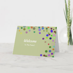 Välkomstkort för färglösa Polka dots-miniatyrdiagr Kort