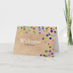 Välkomstkort för färglösa Polka dots-miniatyrdiagr Kort