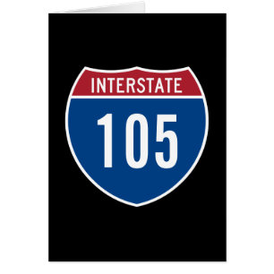 Välkomstkort för Interstate 105 födelsedag Hälsningskort