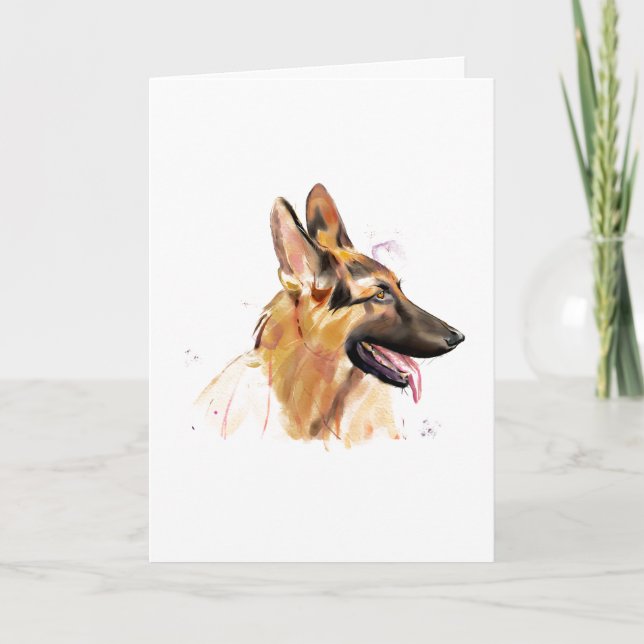 Välkomstkort för schäferhund kort (Framsida)