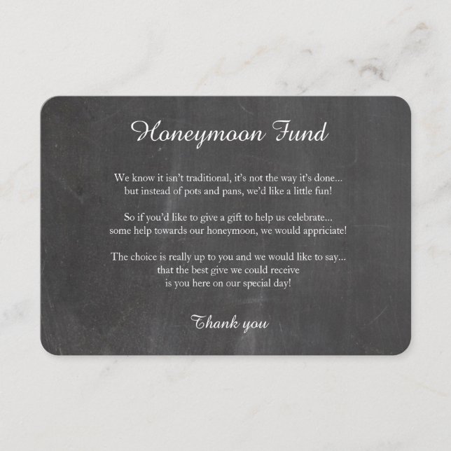 Välkomstkort för smekmånad med svart tavla världsk tilläggskort (Framsida)