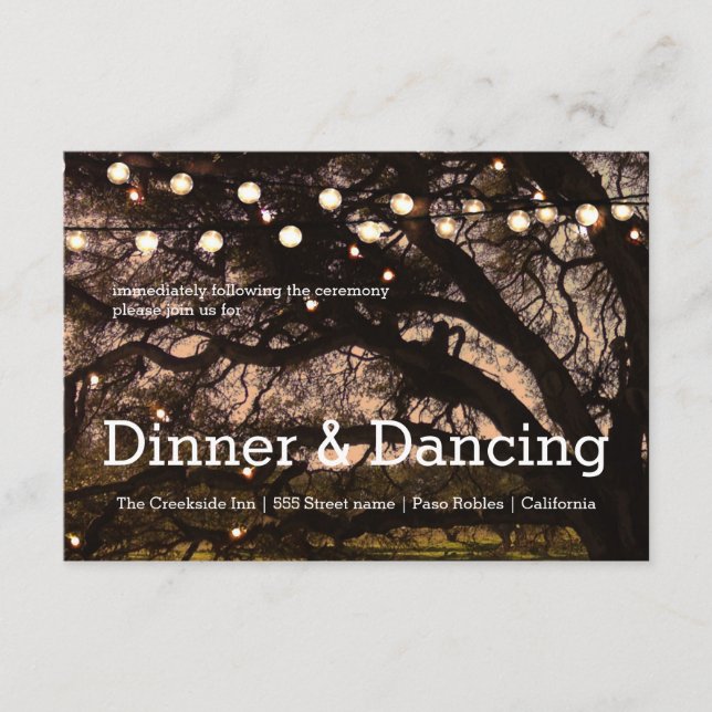 Välkomstkort för trädgårdsfest tilläggskort (Framsida)