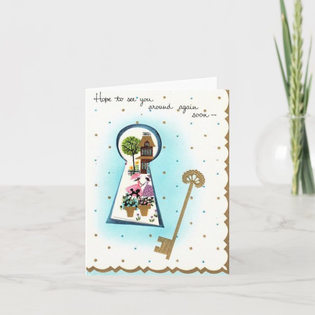 Välkomstkort för vintage kort (Framsida)