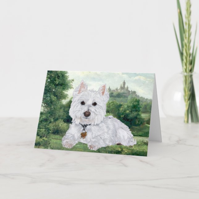 Välkomstkort för Westie Kort (Framsida)