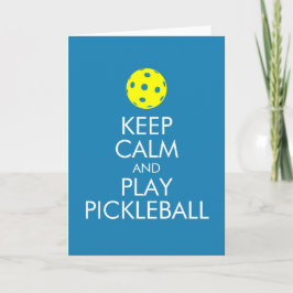 Välkomstkort - Förbli lugn och spela Pickleball Kort