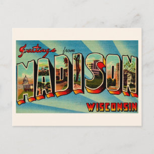 Välkomstkort från Madison Wisconsin Vykort