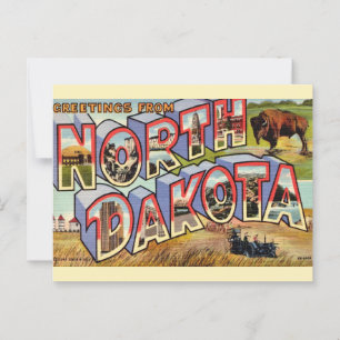 Välkomstkort från North Dakota Vykort