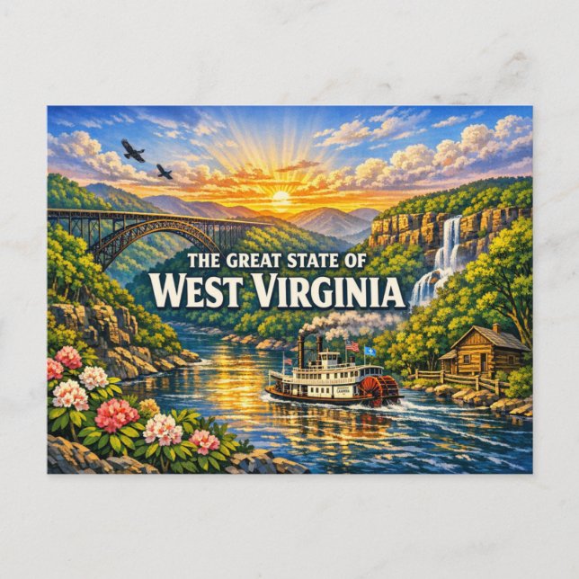 Välkomstkort från West Virginia Vykort (Framsida)