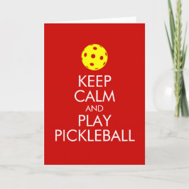 Välkomstkort - Håll dig lugn och spela Pickleball Kort