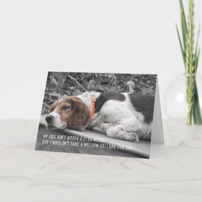 VÄLKOMSTKORT Hund Tack Kort (Framsida)