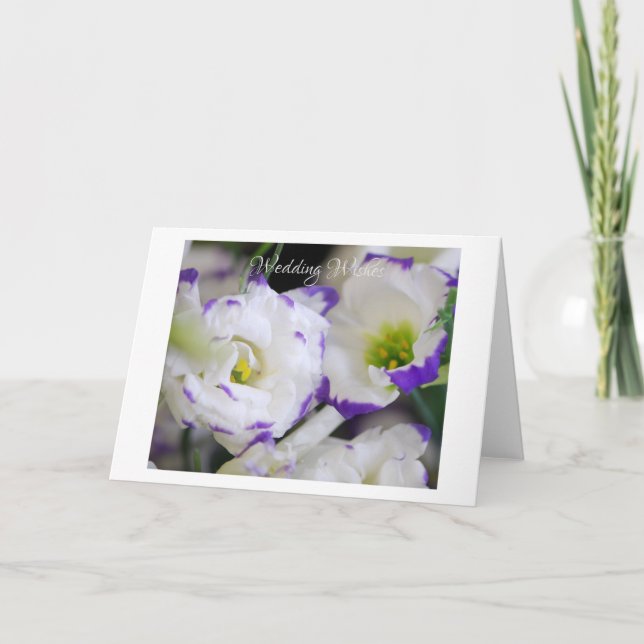 Välkomstkort med Lisianthusblommor Kort (Framsida)