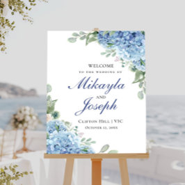 VälkomstLodrät SINI Blue Hydrangea Poster