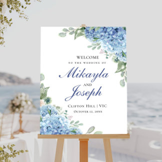 VälkomstLodrät SINI Blue Hydrangea Poster