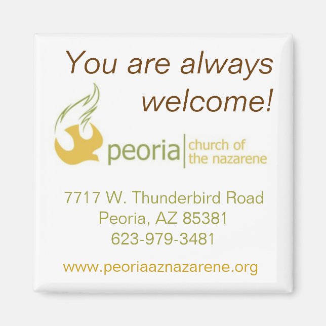 Välkomstmagnet Magnet (Framsidan)