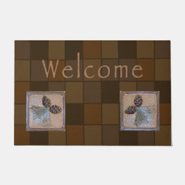 Välkomstmat, kronad pinekonruta för Bungalows