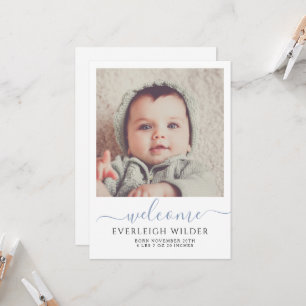 Välkomstmeddelande för Cute Baby Photo Script