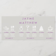 Välkomstmeddelande för grått och Lila Bröllop