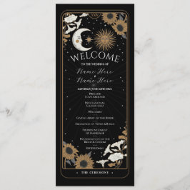 Välkomstmeny Bröllopsceremoni Kort Tarot