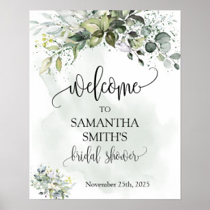 Välkomstmöhippa Eucalyptus Succult grönt Poster