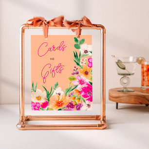 Välkomstmöhippa för blommor med fetstil i vild poster