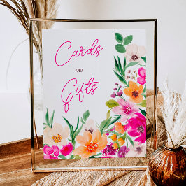 Välkomstmöhippa för blommor med fetstil i vild poster