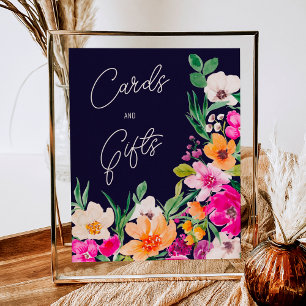 Välkomstmöhippa för blommor med fetstil i vild poster