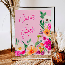 Välkomstmöhippa för blommor med fetstil i vild poster