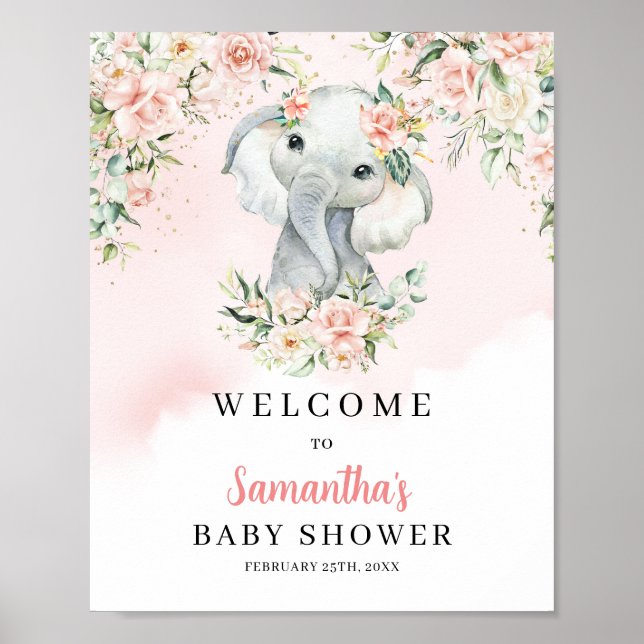 välkomstmottagning av tjuvdjungeln baby elefant poster (Framsidan)