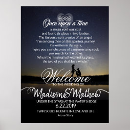 Välkomstmottagningssignatur för bröllop poster