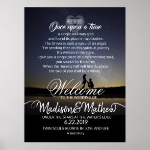 Välkomstmottagningssignatur för bröllop poster