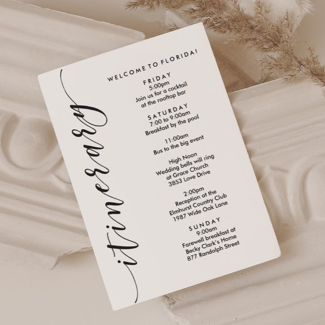 Välkomstpaket Bröllop Intervall- och informationsk Program (Skapare uppladdad)