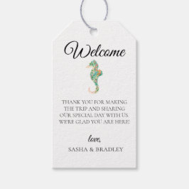 Välkomstpåse för Botaniska sjöhästen Bröllop Presentetikett