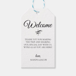 Välkomstpåse för Elegant Flourish Bröllop Presentetikett