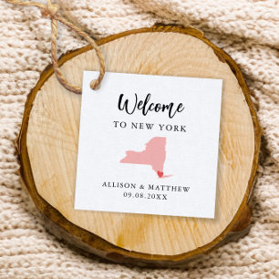 Välkomstpåse för Färg New York Bröllop Gåvor Etiketter