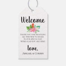 Välkomstpåse för Tropical Island Bröllop Presentetikett