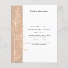 Välkomstplats för Guest Bröllop i Pampas Grass Bre