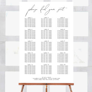 Välkomstplats för Modern Script Bröllop Anpassning Poster