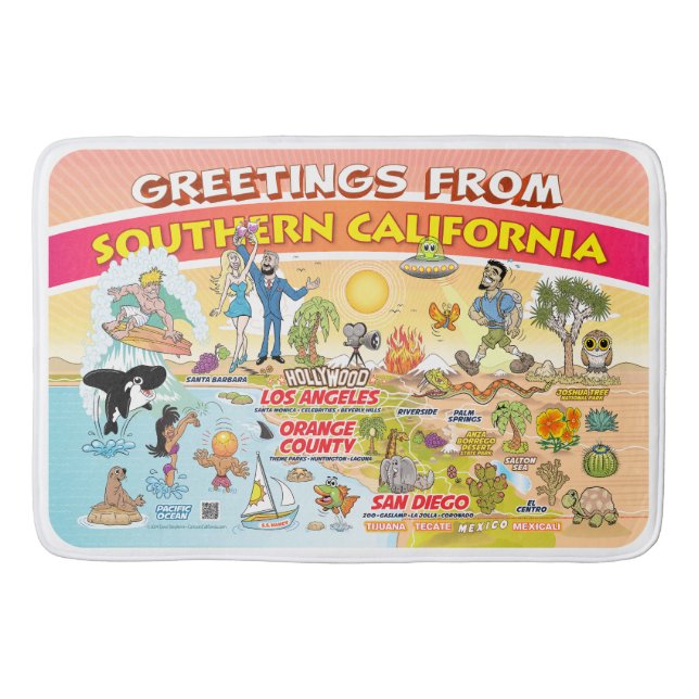 Välkomstplats för SoCal Badrumsmatta (Framsidan)