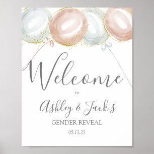 VälkomstPoster för Balloon Gender Reveal Poster