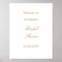 VälkomstPoster för Golden Beige Script Möhippa