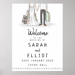 VälkomstPoster för målbröllopsresväskor Poster
