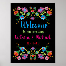 VälkomstPoster för mexikanska fiesta Embroidery Poster