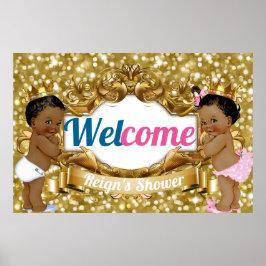 VälkomstPoster för Royal African Gender Reveal Gli Poster