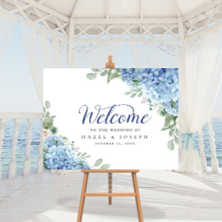 VälkomstPoster för SINI Blue Hydrangea Poster