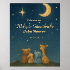 VälkomstPoster för Twinkle Little Star Baby Shower Poster