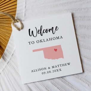 Välkomstpresent för alla Oklahoma-bröllop Gåvor Etiketter
