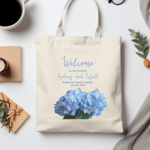 Välkomstpresenter till bröllop Blå Hydrangea Blomm